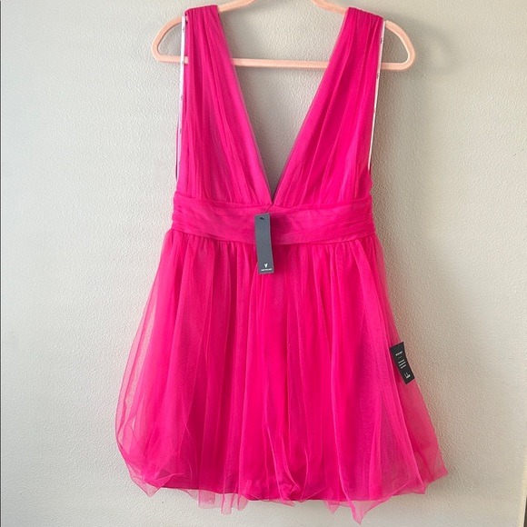 Lulu's Hot Pink Mini Cocktail Dress Size Medium - Picture 2 of 12